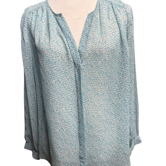 Joie Women's Blue Patterned Silk Top Size S - Picture 3 of 8